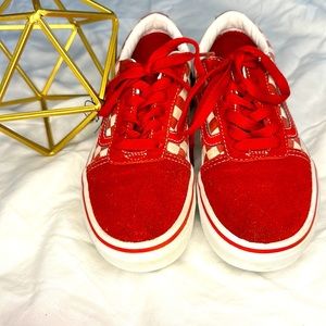 Vans Youth Red. Size 2.0 minor wear around edge as shown
